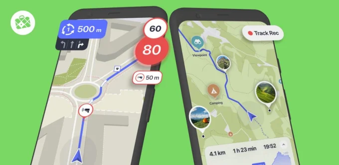 Интерфейс приложения MAPS.ME
