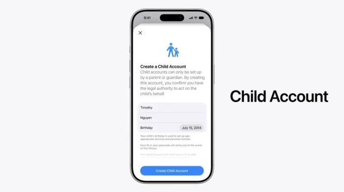 Настройка детского аккаунта Apple скриншот