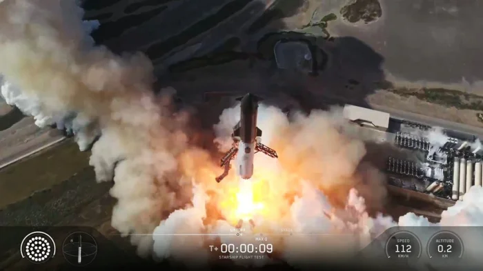 Взлет Starship